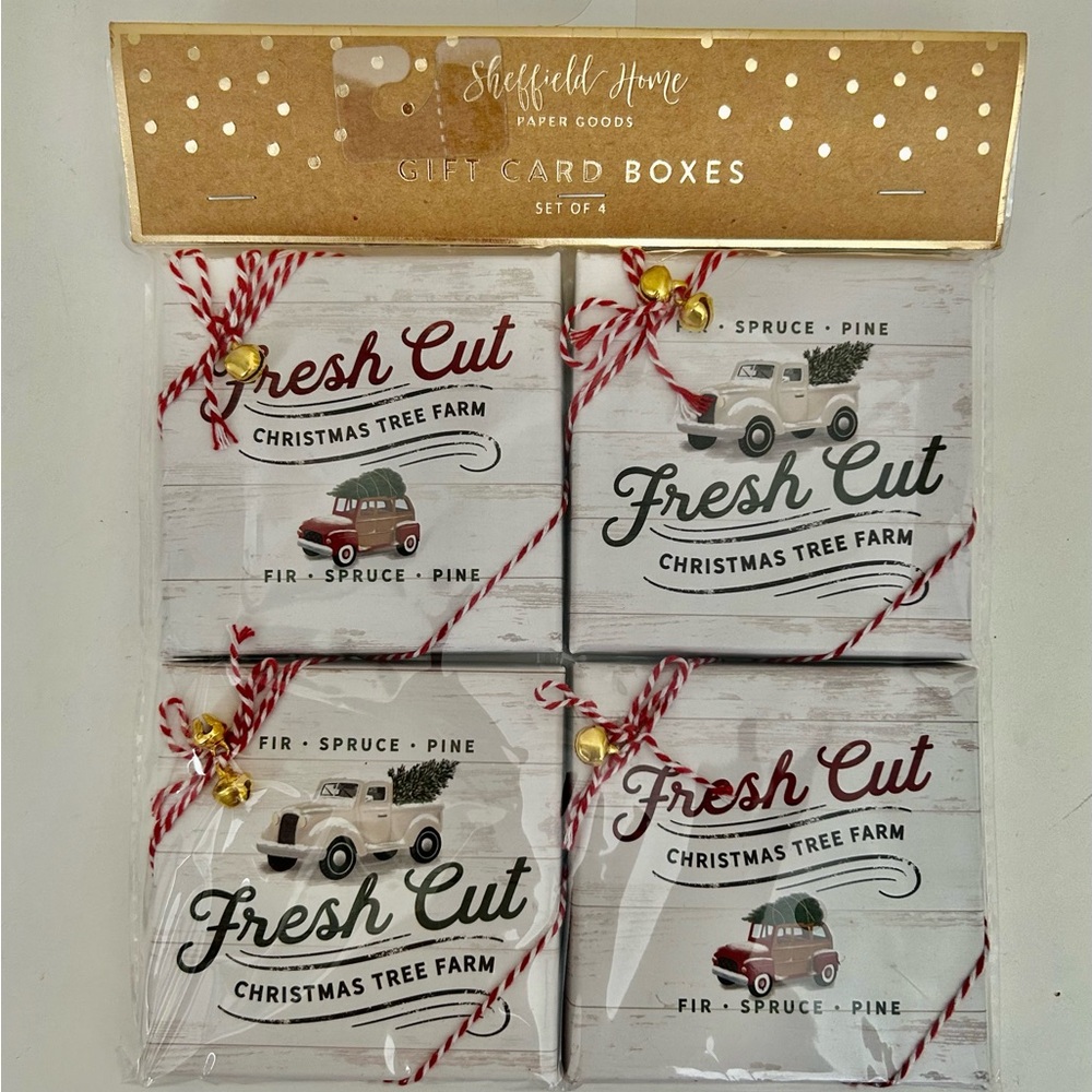 Sheffield Home Christmas Tree Farm Gift Card Boxes